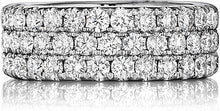 Henri Daussi Triple Row Diamond Band