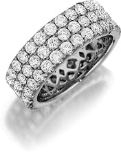 Henri Daussi Triple Row Diamond Band
