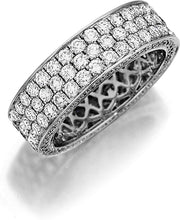 Henri Daussi Triple Row Diamond Band
