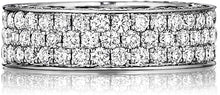 Henri Daussi Triple Row Diamond Band