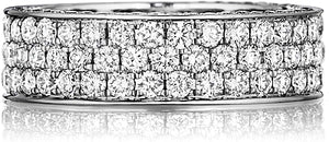 Henri Daussi Triple Row Diamond Band