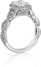 Henri Daussi Twist Shank Diamond Engagement Ring