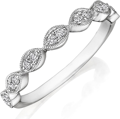 This Henri Daussi band features round brilliant bead set diamonds w...