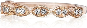 ﻿This Henri Daussi band features round brilliant bead set diamonds ...