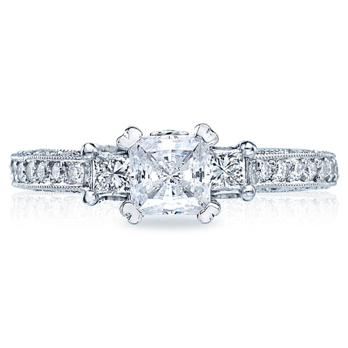 Tacori Engagement Ring with Princess and Round Diamonds-HT2258