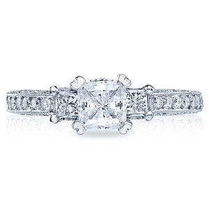 Tacori Engagement Ring with Princess and Round Diamonds