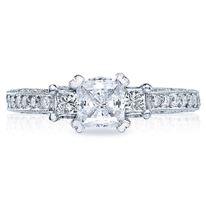 A beautiful handmade Tacori engagement ring setting # HT2258 featur...