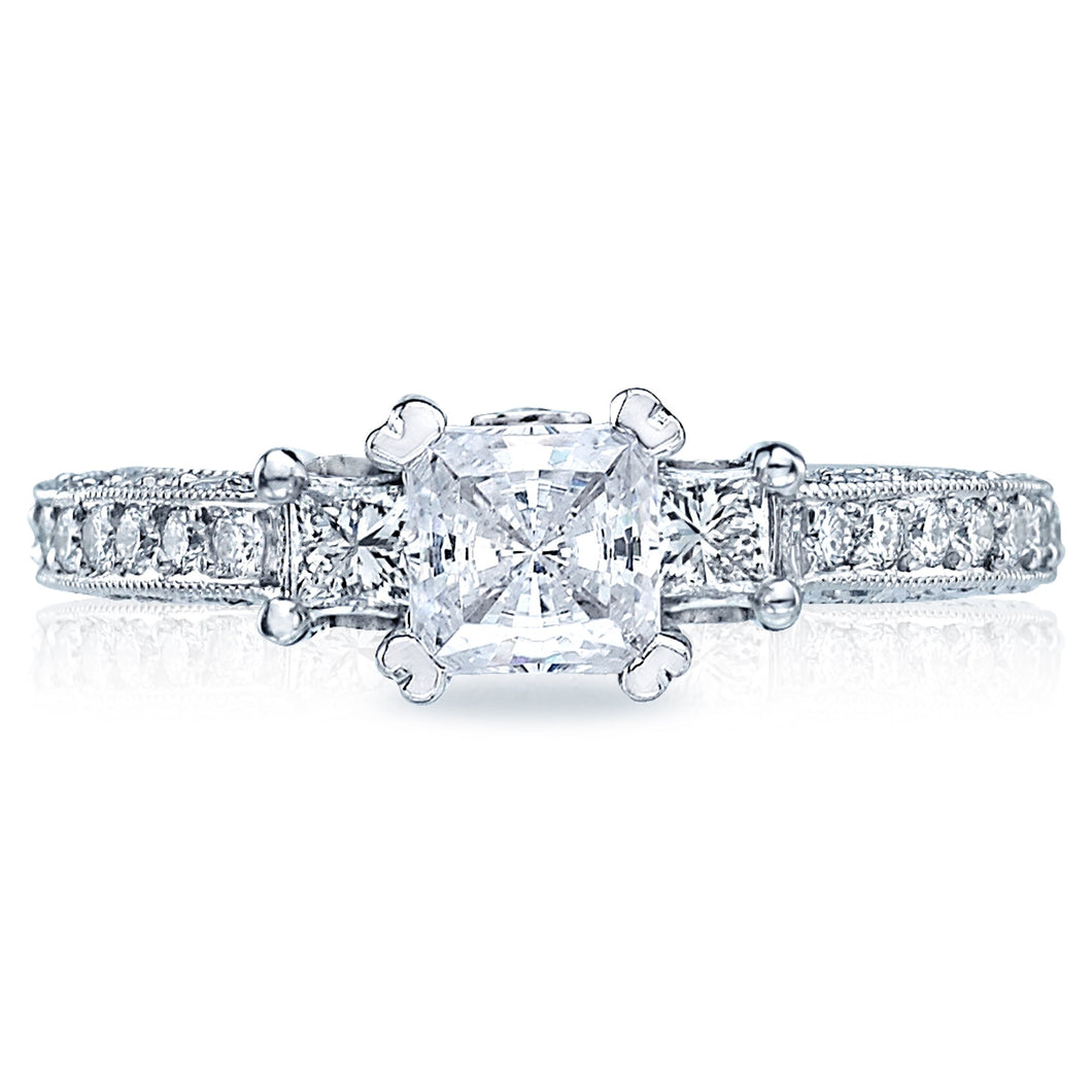 Tacori Engagement Ring with Princess and Round Diamonds