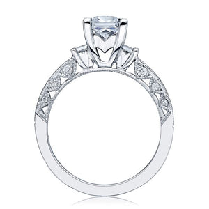 This stunning Tacori engagement ring # 2430 features a princess cut...