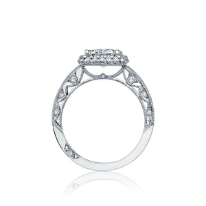 Tacori Channel Set Diamond Halo Engagement Ring