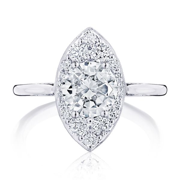 Tacori Inflori Halo Diamond Engagement Ring