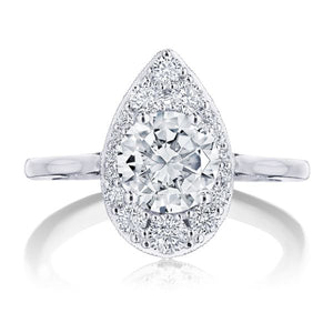 Tacori Inflori Halo Diamond Engagement Ring