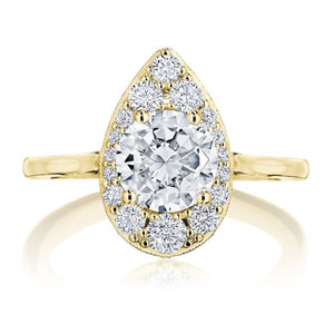 Tacori Inflori Halo Diamond Engagement Ring