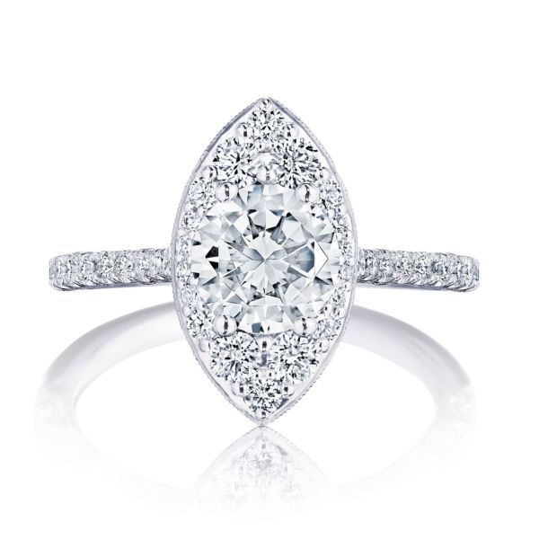 Tacori Inflori Halo Diamond Engagement Ring