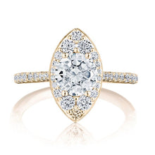Tacori Inflori Halo Diamond Engagement Ring