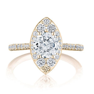 Tacori Inflori Halo Diamond Engagement Ring