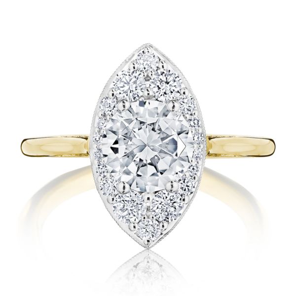 Tacori Inflori Halo Diamond Engagement Ring