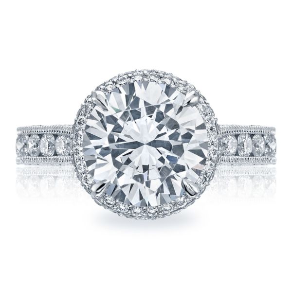 Tacori RoyalT Round Halo Diamond Engagement Ring