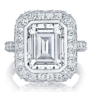 Tacori RoyalT Emerald Cut Diamond Engagement Ring