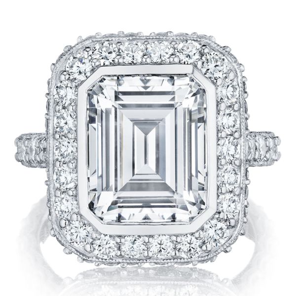 Tacori RoyalT Emerald Cut Diamond Engagement Ring