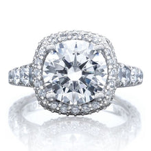 Tacori RoyalT Diamond Engagement Ring w/ Cushion Bloom