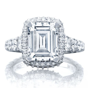 Tacori RoyalT Emerald Cut Diamond Engagement Ring w/ Bloom