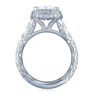 Tacori RoyalT Emerald Cut Diamond Engagement Ring w/ Bloom