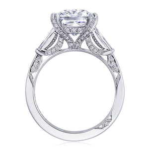Tacori Halo Engagement Ring w/ Pave Set Diamonds