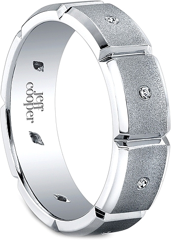 R2935D Jeff Cooper Diamond Wedding Band 6mm H.L. Gross