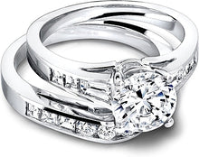 Jeff Cooper Engagement Ring with Tapered Baguettes & Square Emerald Cuts