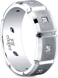 Jeff Cooper Princess Cut Men's Diamond Wedding Band-7.5mm