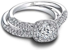 Jeff Cooper 'Talitha' Micropave Halo Diamond Engagement Ring
