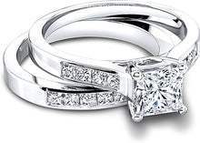 Jeff Cooper Trellis Engagement Ring with Channel-Set Princess Cut Diamonds