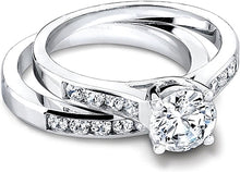 Jeff Cooper Trellis Engagement Ring with Channel-Set Side Diamonds