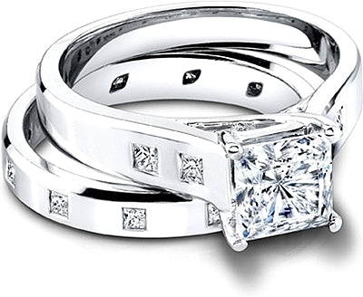R2964P - Jeff Cooper Trellis Engagement Ring w/ Princess Cut Side R2964P - Jeff Cooper Trellis Engagement Ring w/ Princess Cut Side