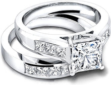 Jeff Cooper Wide Channel-Set Princess Cut Engagement Ring