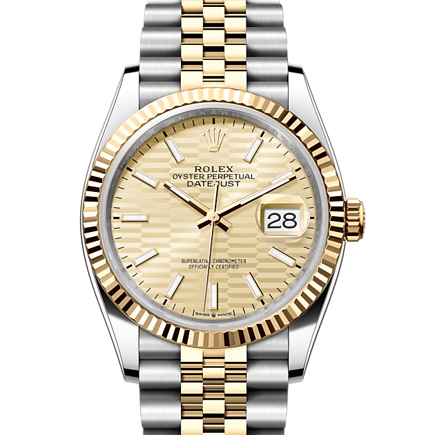 Rolex Datejust in Oystersteel and gold M126233 0039 H.L. Gross