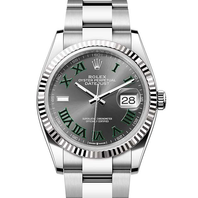 Oyster, 36 mm, Oystersteel and white gold