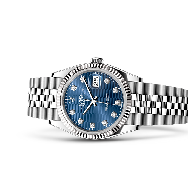 Oyster, 36 mm, Oystersteel and white gold