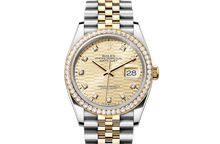 Oyster, 36 mm, Oystersteel, yellow gold and diamonds