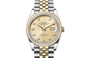 Oyster, 36 mm, Oystersteel, yellow gold and diamonds