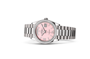 Oyster, 36 mm, white gold and diamonds
