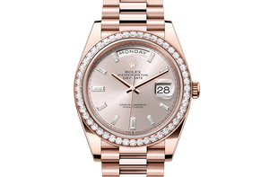 Oyster, 40 mm, Everose gold and diamonds