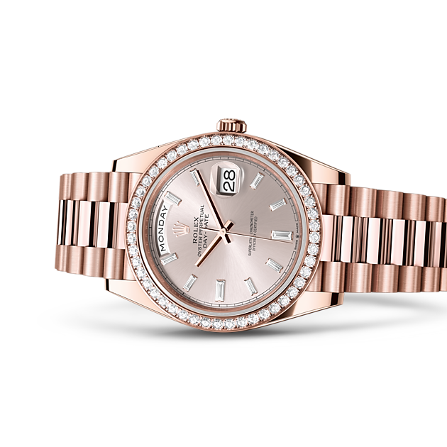 Oyster, 40 mm, Everose gold and diamonds