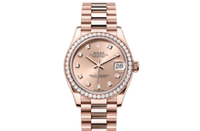 Oyster, 31 mm, Everose gold and diamonds