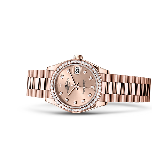 Oyster, 31 mm, Everose gold and diamonds