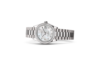 Oyster, 31 mm, white gold and diamonds