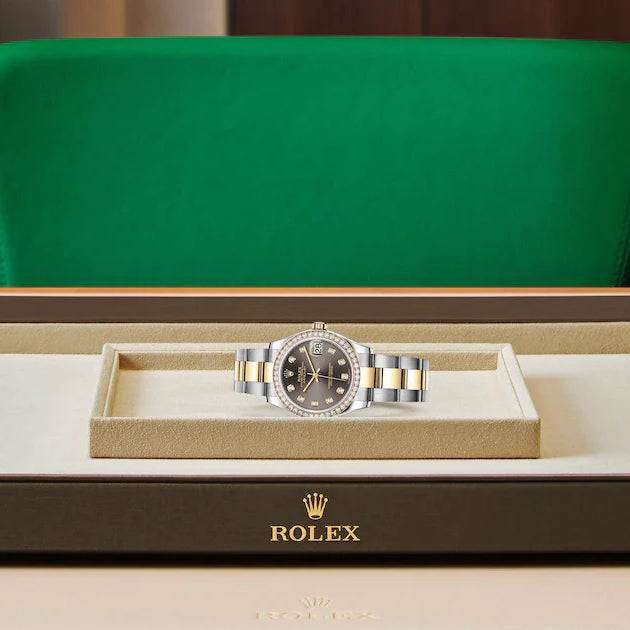 Oyster, 31 mm, Oystersteel, yellow gold and diamonds