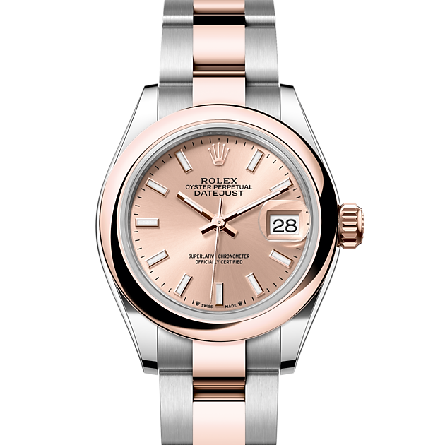 Rolex ladies rose sales gold
