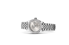 Oyster, 28 mm, Oystersteel, white gold and diamonds